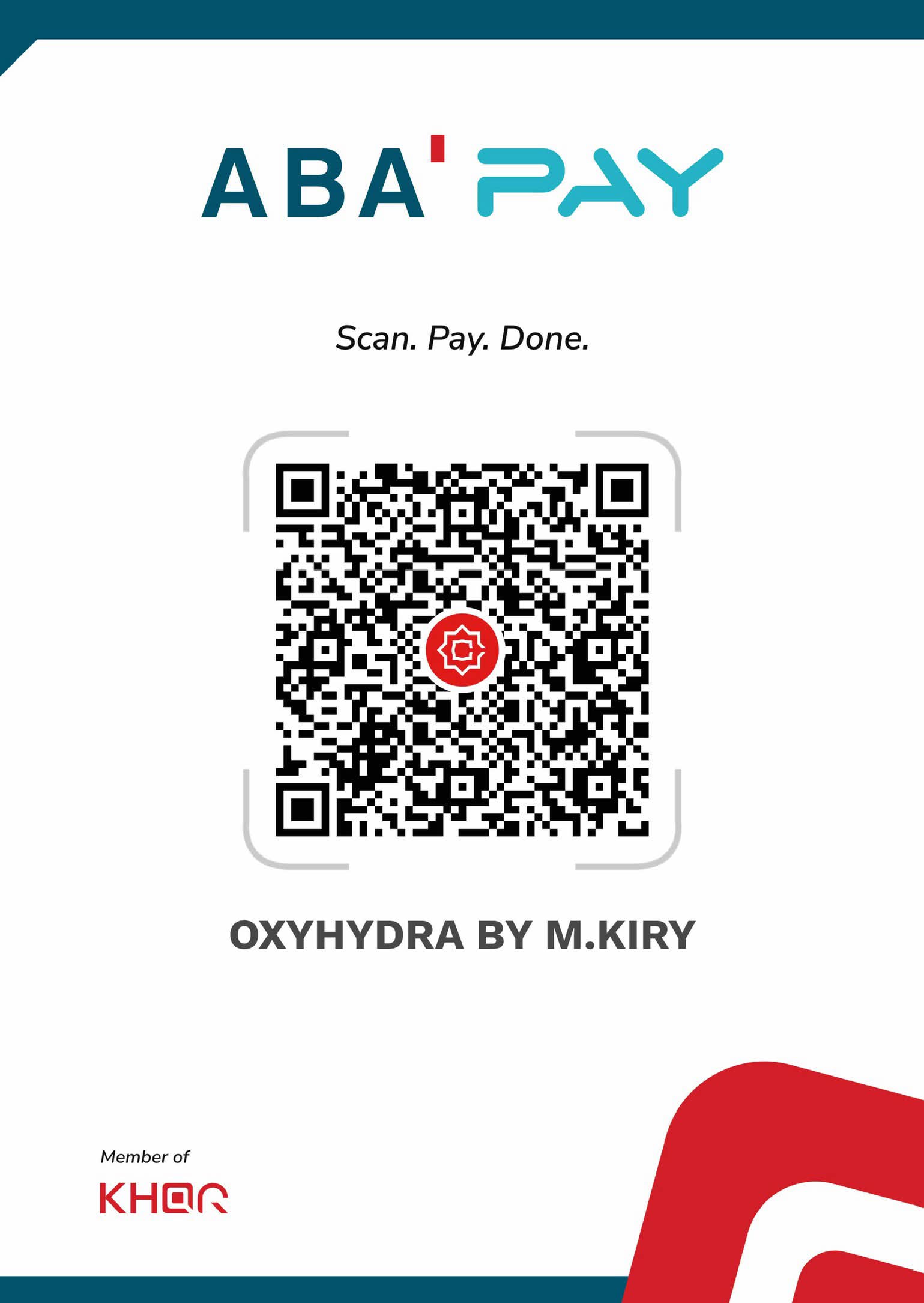 ABA Wing KHQR payment QR code